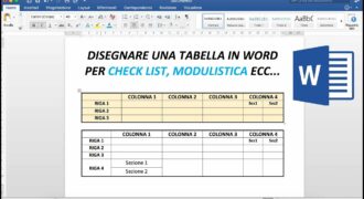 Come creare una tabella con word