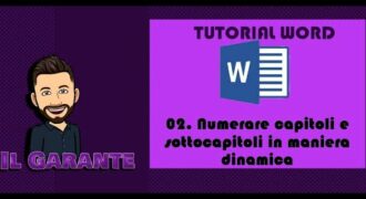 Come inserire capitoli e paragrafi in word