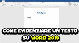 Come evidenziare parti di testo word