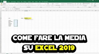 Come si fa a fare la media su excel