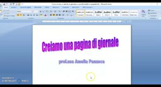 Come creare un giornale su word