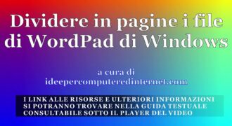 Come fare le pagine su word pad