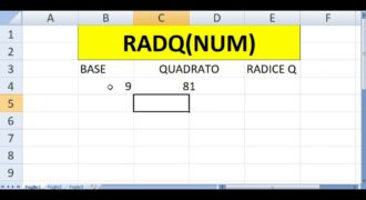 Come si scrive la radice cubica su excel