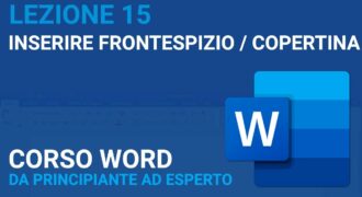 Come si inserisce un frontespizio in word