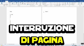 Come si inserisce un’interruzione di pagina in word