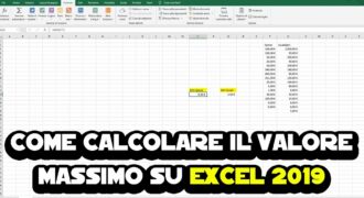 Come trovare il valore massimo su excel