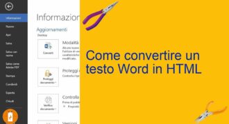 Come trasformare un testo word in html