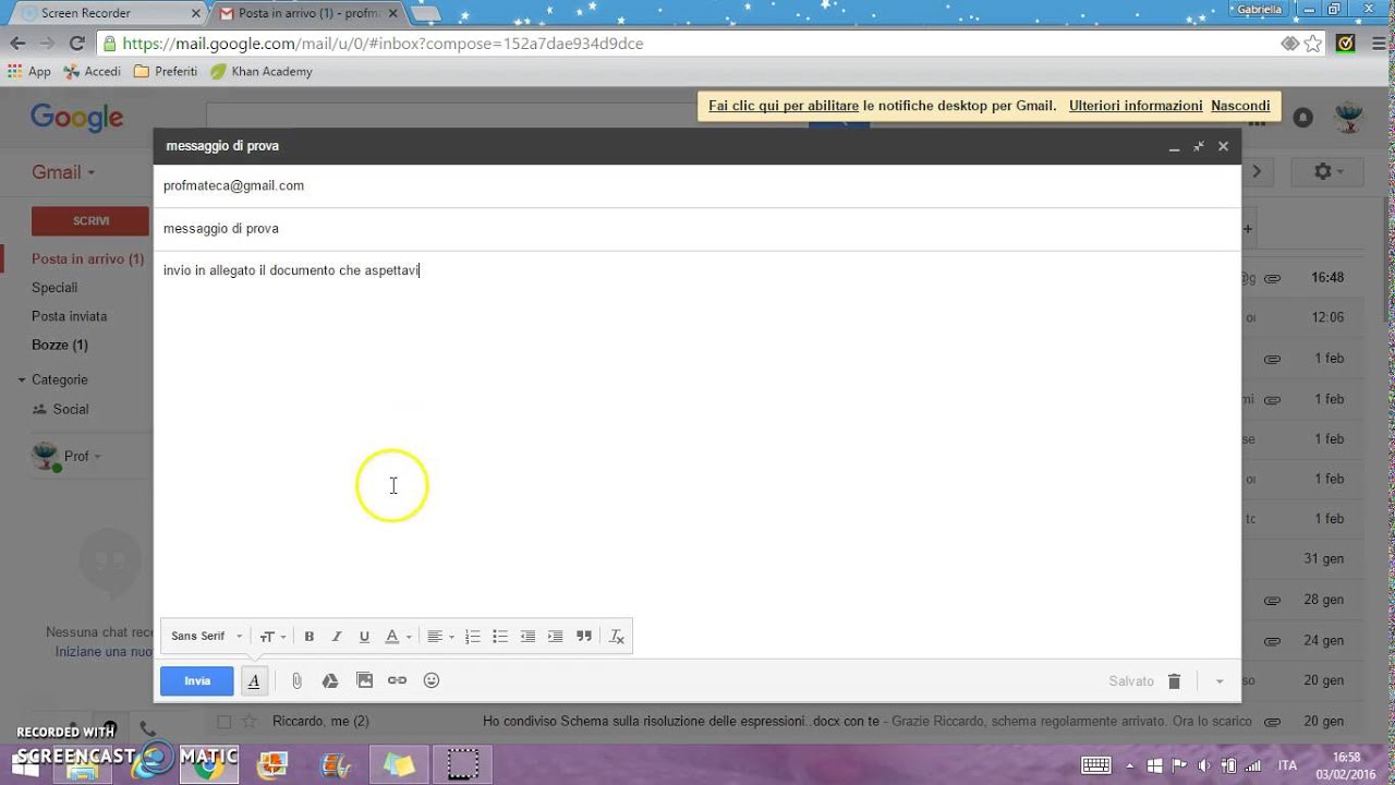 Come inviare un powerpoint su gmail