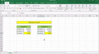 Come si fa a fare una divisione su excel