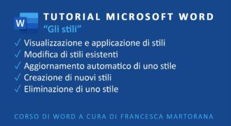 Come impostare gli stili in word