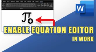 Come attivare equation editor in word