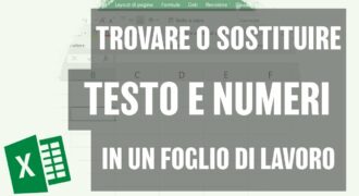 Come sostituire un numero su excel