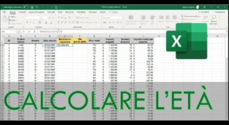 Come si calcola l’età su excel