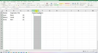 Come allargare tutte le celle excel