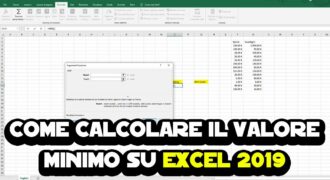 Come si calcola il valore minimo su excel