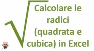 Come si calcola la radice quadrata in excel