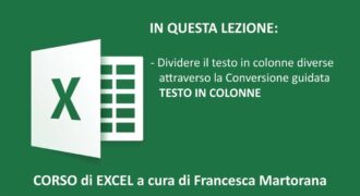 Come dividere dati in colonne excel