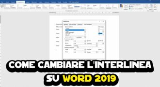 Come si cambia interlinea in word