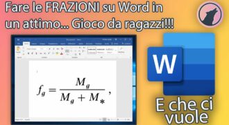 Come si inseriscono le frazioni in word