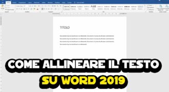 Come allineare le linee in word