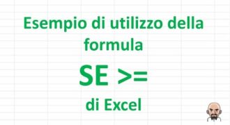 Come fare maggiore uguale in excel