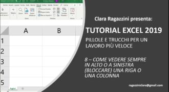 Come visualizzare sempre una riga in excel