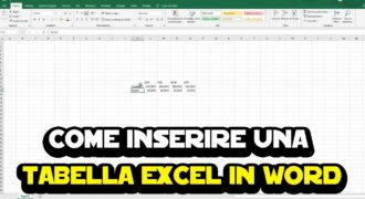 Come inserire dati excel in word