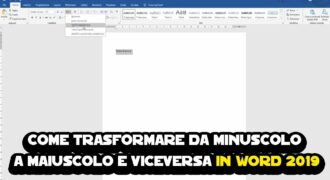 Come si imposta la maiuscola automatica in word