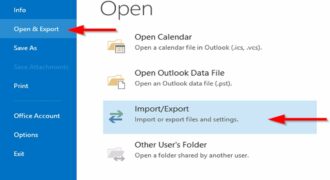 Come importare account in outlook 2016