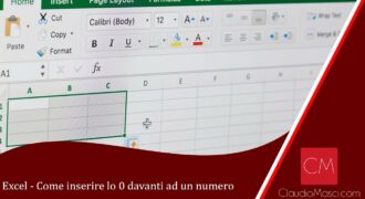 Come scrivere lo 0 in excel