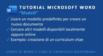 Come fare.Il xurriculm vitae con word