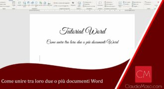 Come unire piu pagine di word