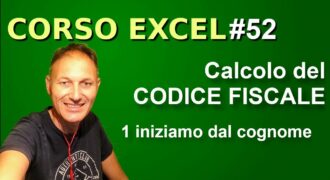 Come si può visualizzare correttamente un codice fiscale in excel