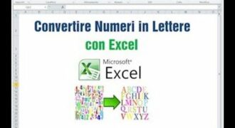 Come convertire numeri in lettere in excel