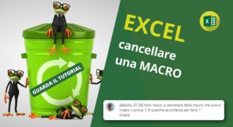 Come eliminare una macro in excel