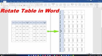 Come ruotare una tabella in word