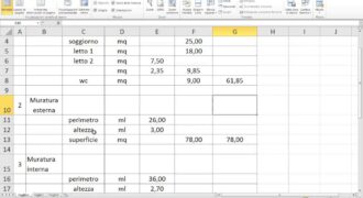 Come fare un computo metrico su excel