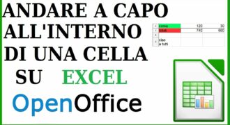 Come andare a capo in excel openoffice