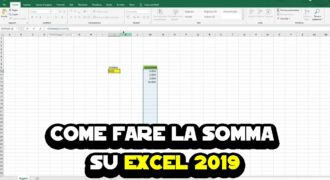 Come fare il totale di una colonna su excel