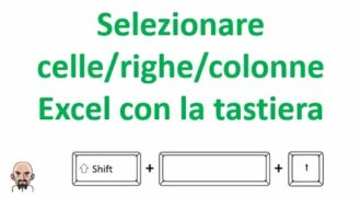 Come selezionare su excel con tastiera