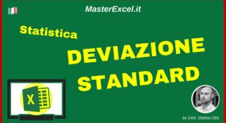 Come si fa la deviazione standard su excel