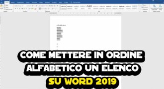 Come si fa l’ordine alfabetico in word