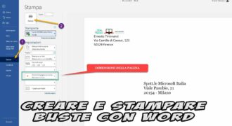 Come creare una busta con word