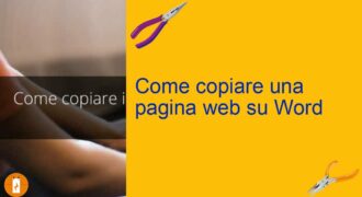 Come copiare su word una pagina internet