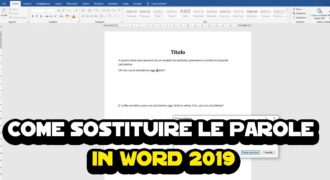 Come cambiare tutte le parole su word