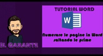 Come numerare le pagine in word senza la prima