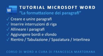 Come si inserisce il paragrafo su word