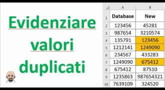 Come evidenziare valori uguali in excel