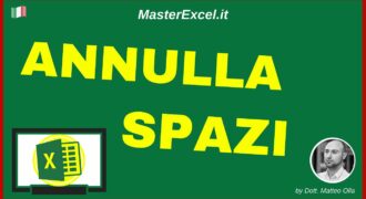 Come rimuovere spazi da cella excel