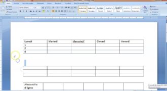 Come inserire I numeri in una tabella word